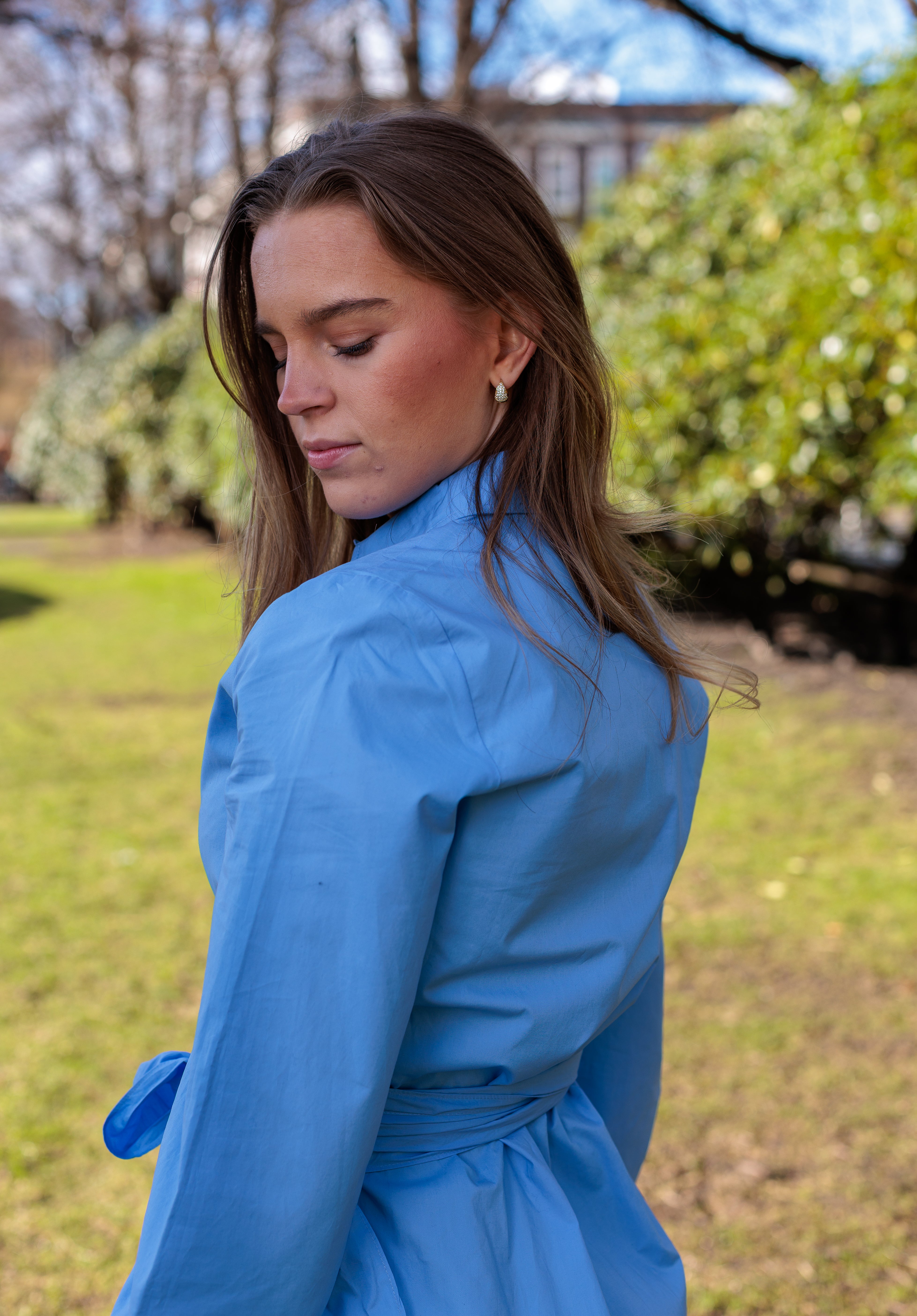 Aviana Lang Kjole - Blå/ Cornflower Blue